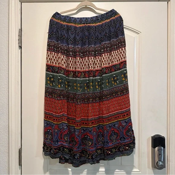 Orvis Colorful Patterned Maxi Skirt - Picture 3 of 6